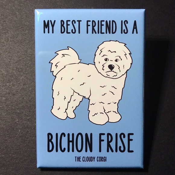 Bichon Frise Magnet Handmade Dog Gifts & Decor - Picture 1 of 6